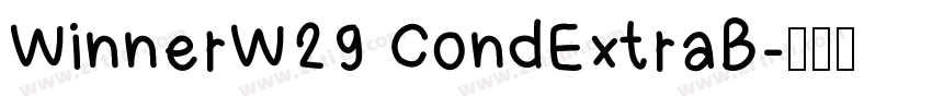 WinnerW29 CondExtraB字体转换